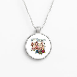 Friends Not Food - Vegan Circle Necklace