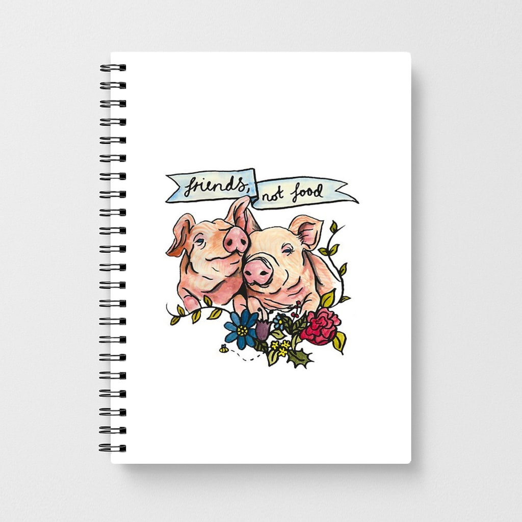 Friends Not Food - Vegan Notebook