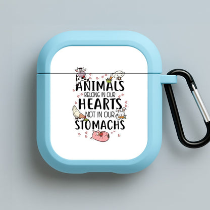 Animals Belong In Our Hearts - Vegan Blue AirPods Case