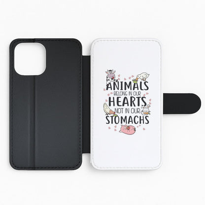 Animals Belong In Our Hearts - Vegan Flip Phone Case