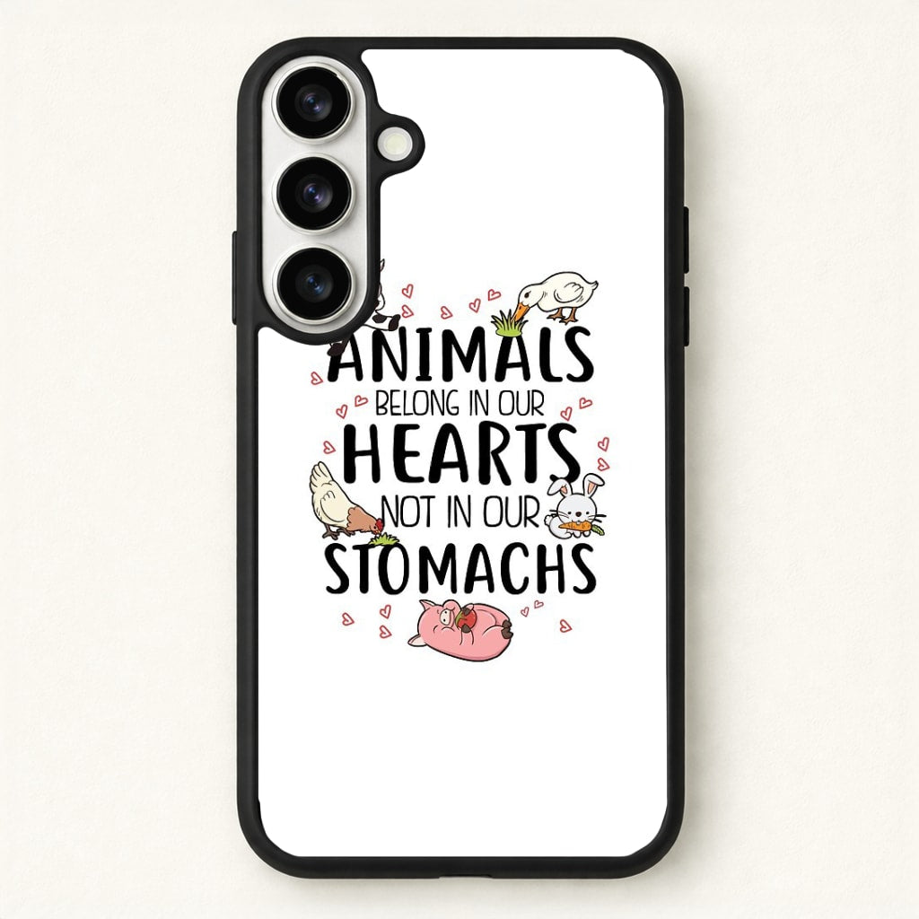 Animals Belong In Our Hearts - Vegan Phone Case for Galaxy S26 Plus
