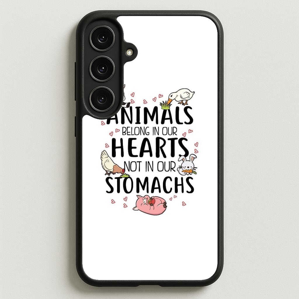 Animals Belong In Our Hearts - Vegan Phone Case for Galaxy S25FE