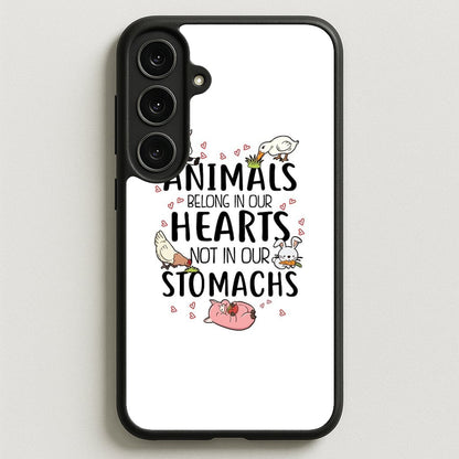 Animals Belong In Our Hearts - Vegan Phone Case for Galaxy S25FE