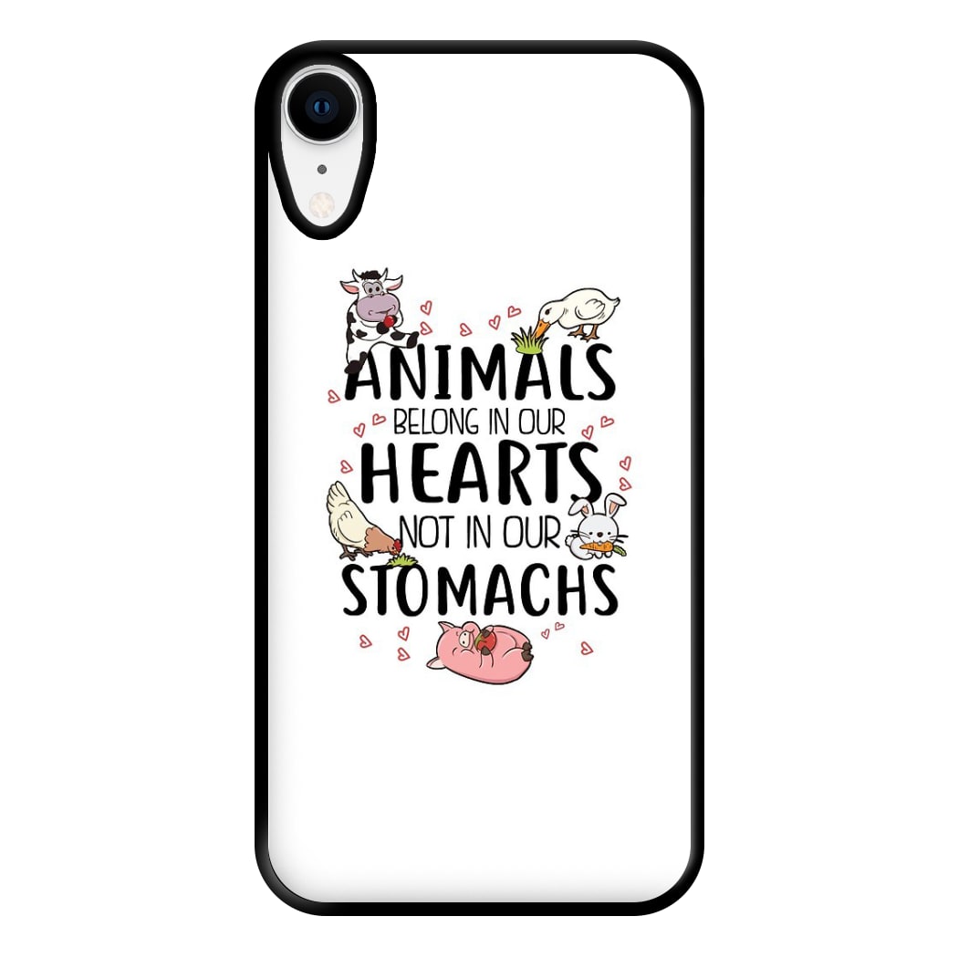 Animals Belong In Our Hearts - Vegan Phone Case for iPhone XR