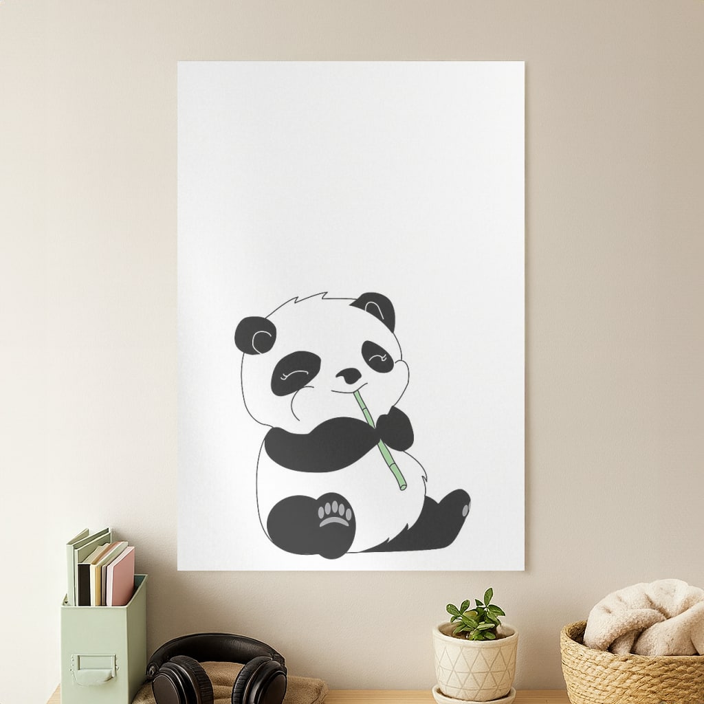 Vegan Panda Poster