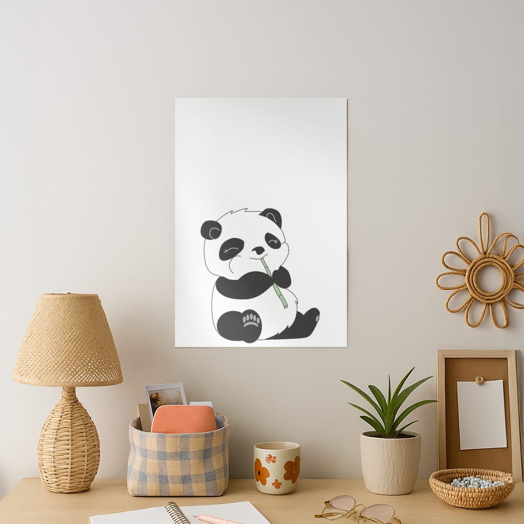 Vegan Panda Art Print