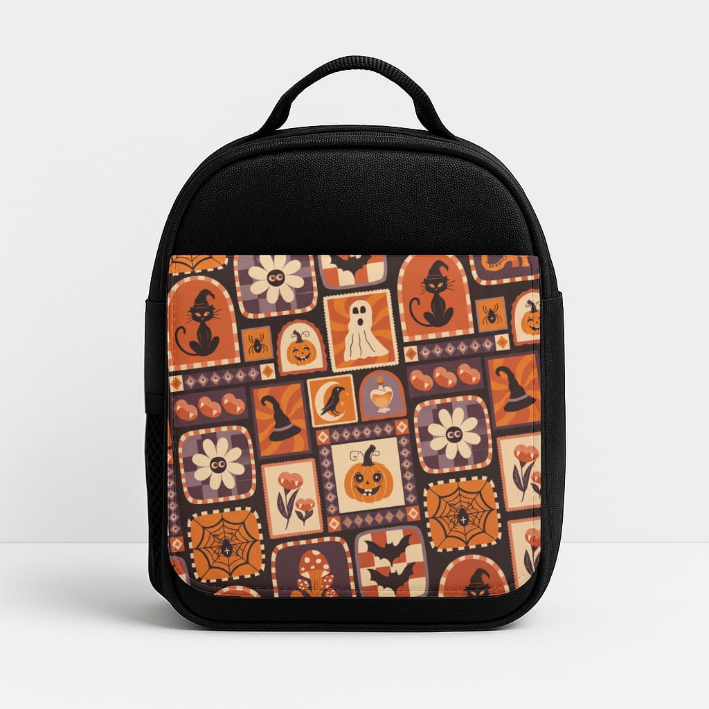 Vintage Halloween Patchwork Lunchbox
