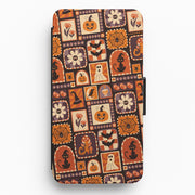 Vintage Halloween Patchwork Flip / Wallet Phone Case 1
