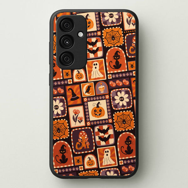 Vintage Halloween Patchwork Phone Case - Galaxy A55 / Standard