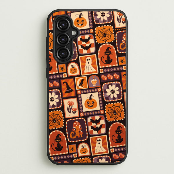 Vintage Halloween Patchwork Phone Case - Galaxy A14 / Standard
