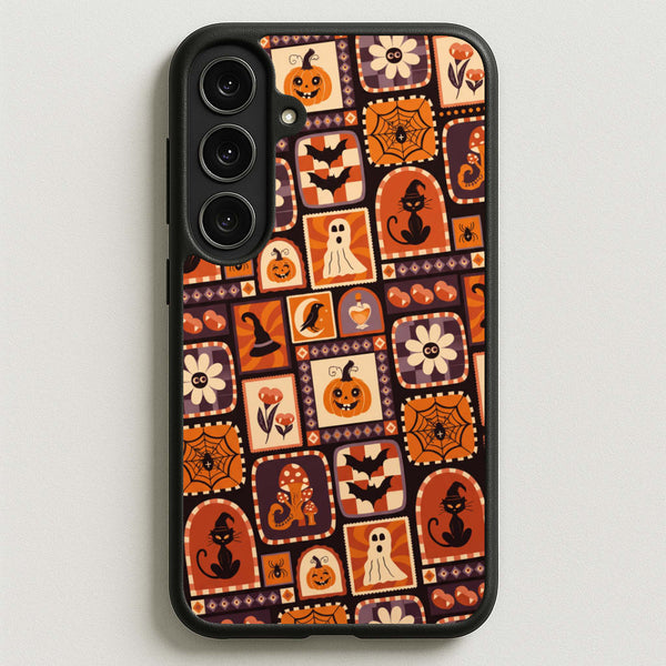 Vintage Halloween Patchwork Phone Case - Galaxy S25FE / Standard