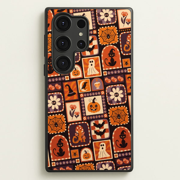Vintage Halloween Patchwork Phone Case - Galaxy S25 Ultra / Standard