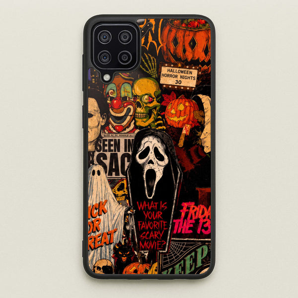 Horror Movie Sticker Collage Phone Case - Galaxy A12 / Standard