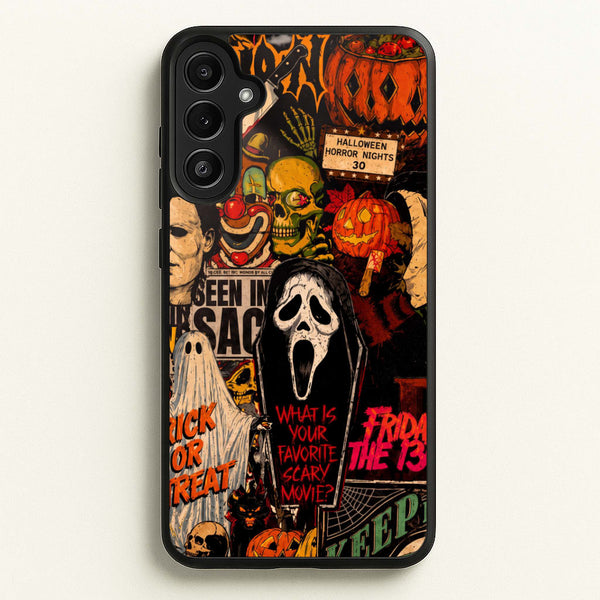 Horror Movie Sticker Collage Phone Case - Galaxy A34 / Standard