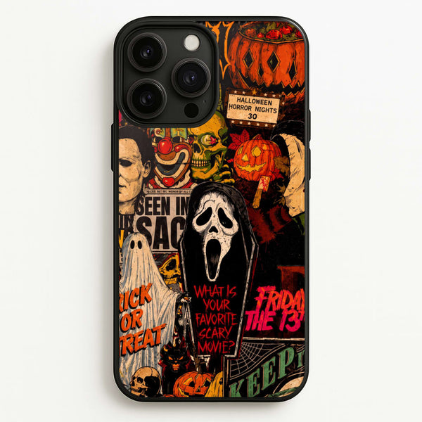 Horror Movie Sticker Collage Phone Case - iPhone 13 Pro / Standard