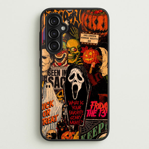 Horror Movie Sticker Collage Phone Case - Galaxy A14 / Standard