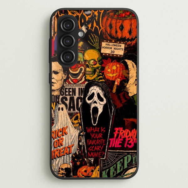Horror Movie Sticker Collage Phone Case - Galaxy S23FE / Standard