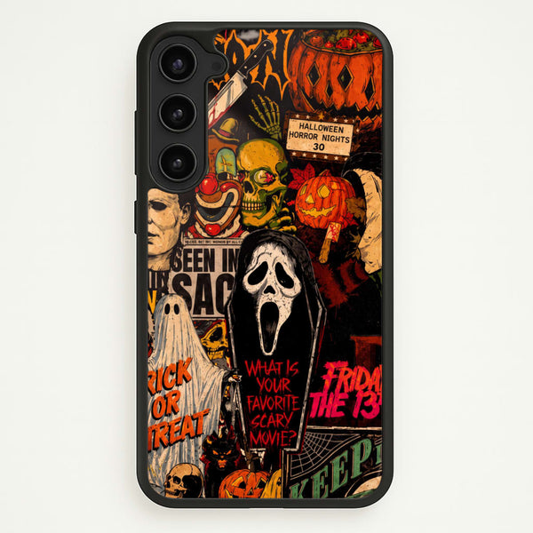 Horror Movie Sticker Collage Phone Case - Galaxy S23 Plus / Standard