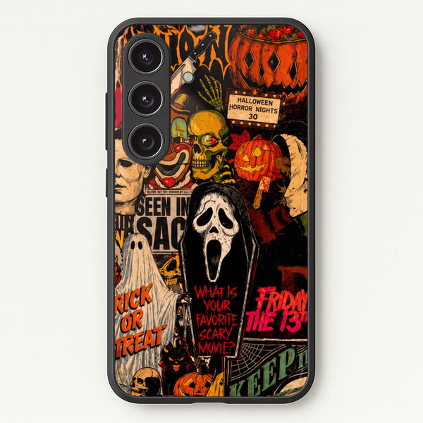 Horror Movie Sticker Collage Phone Case - Galaxy S25 / Standard