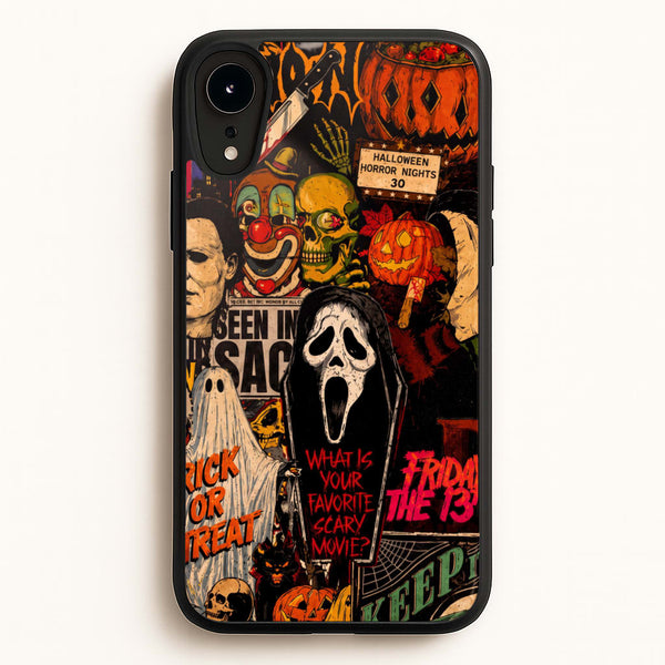 Horror Movie Sticker Collage Phone Case - iPhone XR / Standard