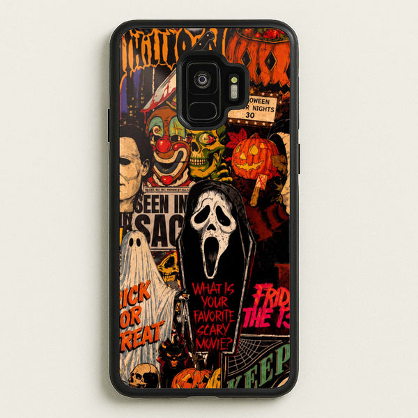Horror Movie Sticker Collage Phone Case - Galaxy S9 / Standard