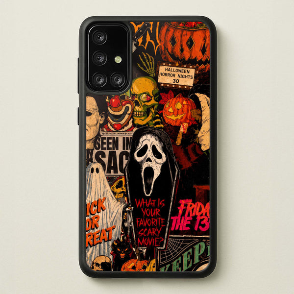 Horror Movie Sticker Collage Phone Case - Galaxy A71 / Standard
