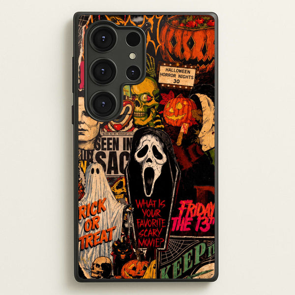 Horror Movie Sticker Collage Phone Case - Galaxy S25 Ultra / Standard
