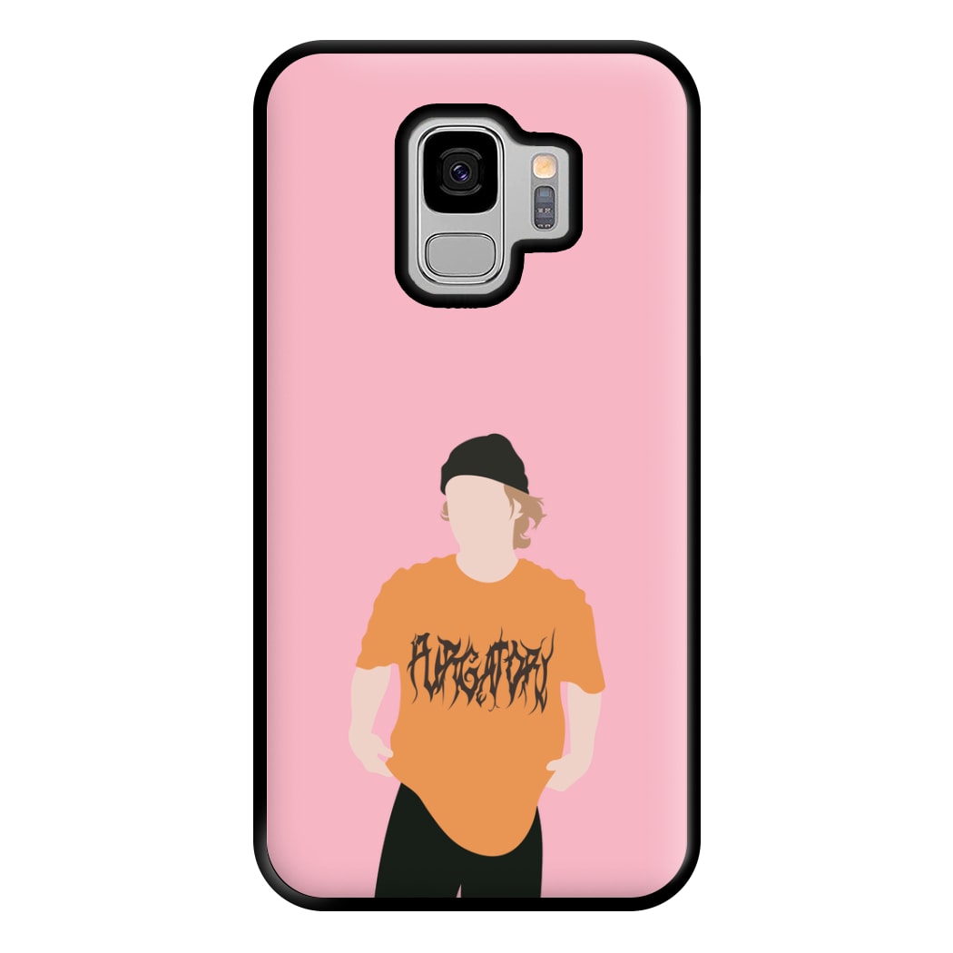 Orange T-shirt - Vinnie Hacker Phone Case for Galaxy S9 Plus