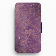Violet Tarot Line Toss Flip / Wallet Phone Case 1