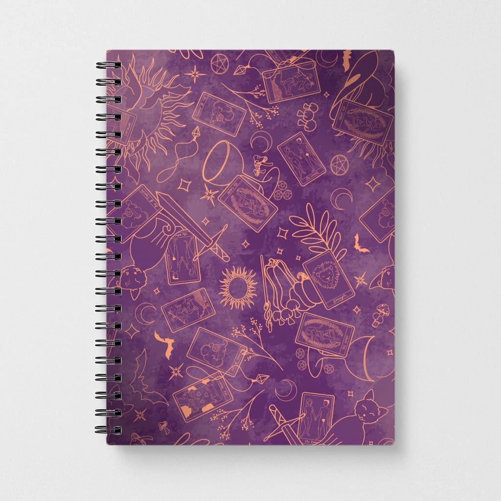 Violet Tarot Line Toss Notebook