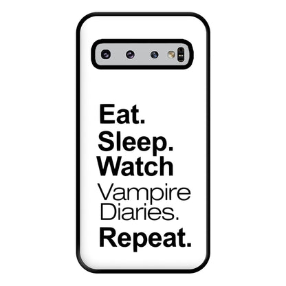 Eat Sleep Watch VPD Repeat Phone Case for Galaxy S10 Plus