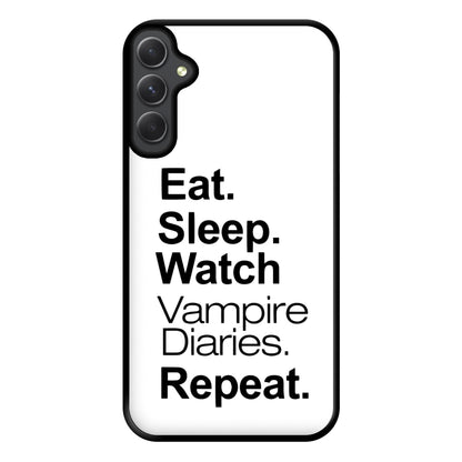 Eat Sleep Watch VPD Repeat Phone Case for Galaxy A54