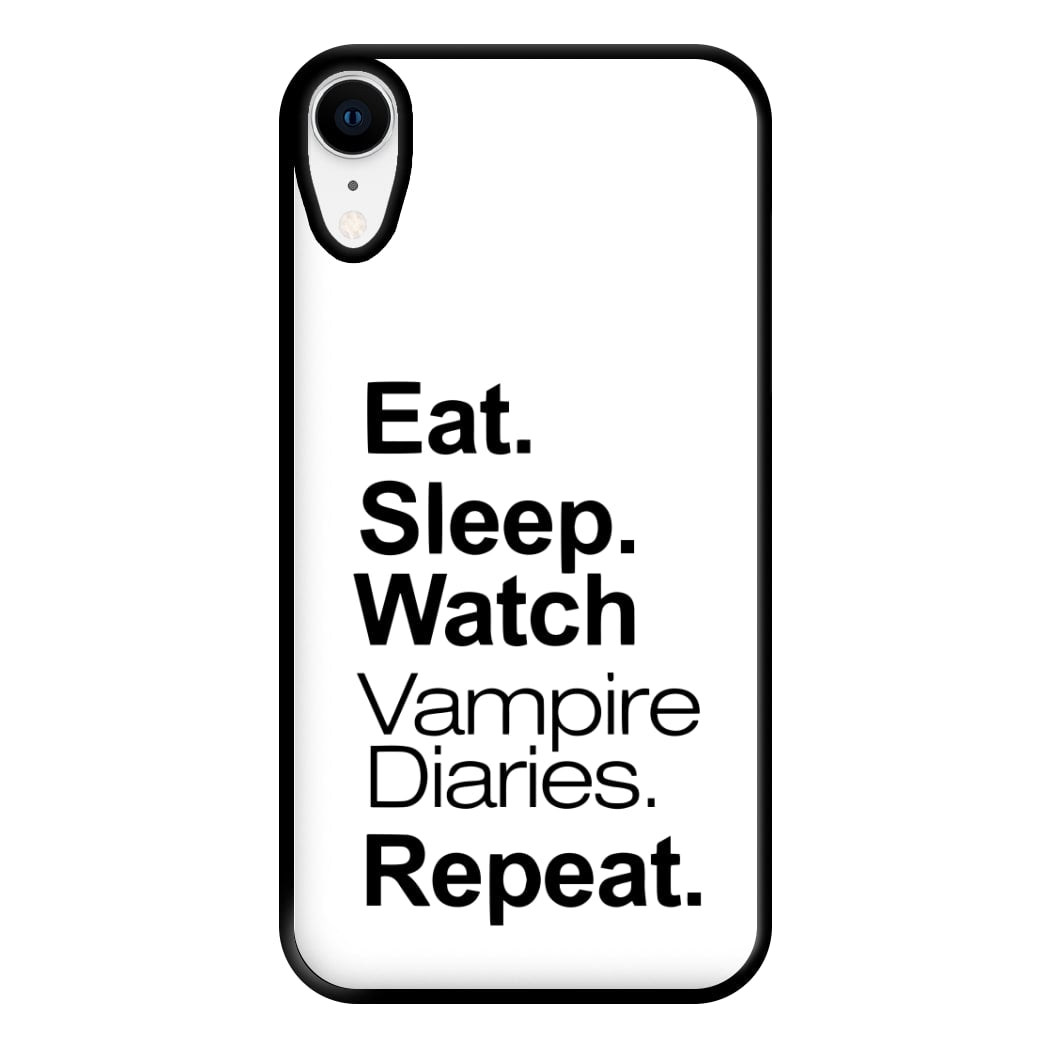 Eat Sleep Watch VPD Repeat Phone Case for iPhone XR