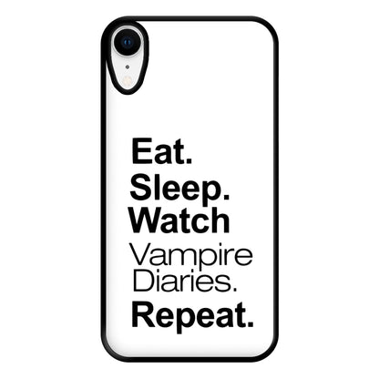 Eat Sleep Watch VPD Repeat Phone Case for iPhone XR