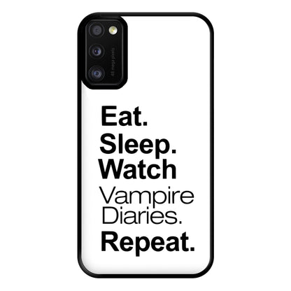 Eat Sleep Watch VPD Repeat Phone Case for Galaxy A41