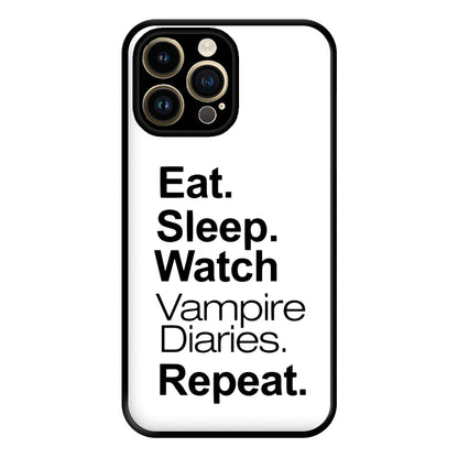 Eat Sleep Watch VPD Repeat Phone Case for iPhone 14 Pro Max