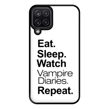 Eat Sleep Watch VPD Repeat Phone Case for Galaxy A12