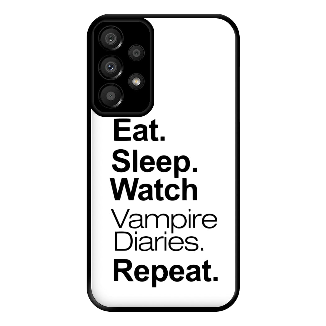 Eat Sleep Watch VPD Repeat Phone Case for Galaxy A33