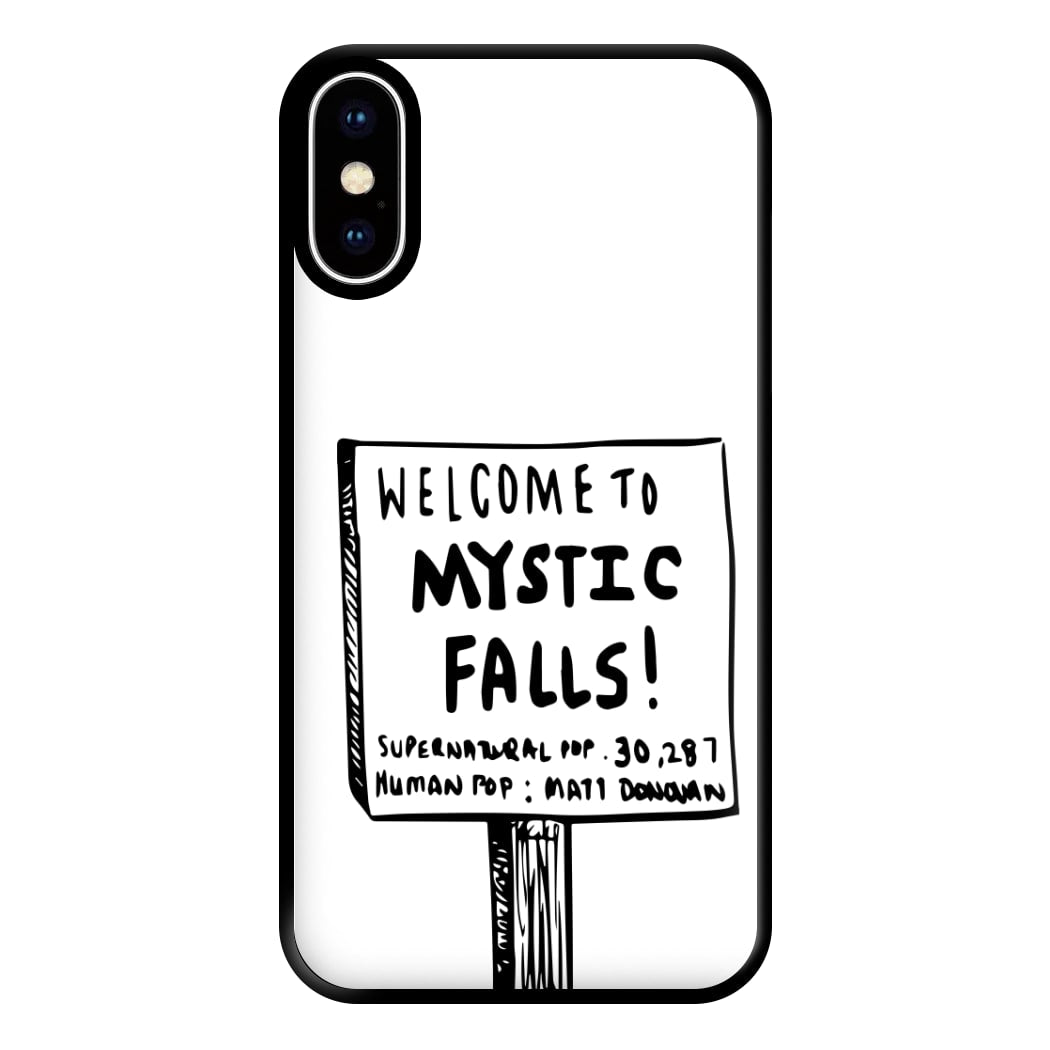 Welcome to Mystic Falls - VD Phone Case for iPhone XS Max