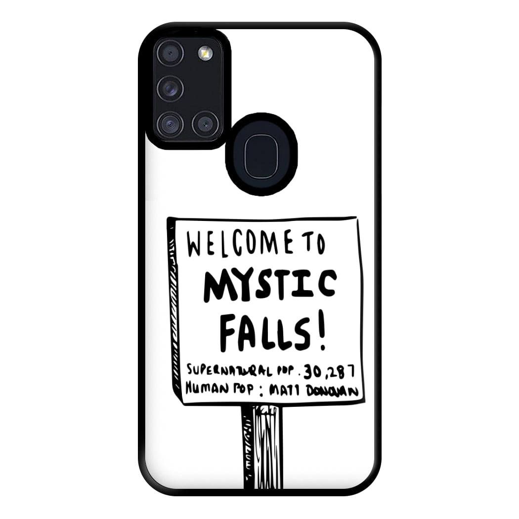 Welcome to Mystic Falls - VD Phone Case for Galaxy A21s