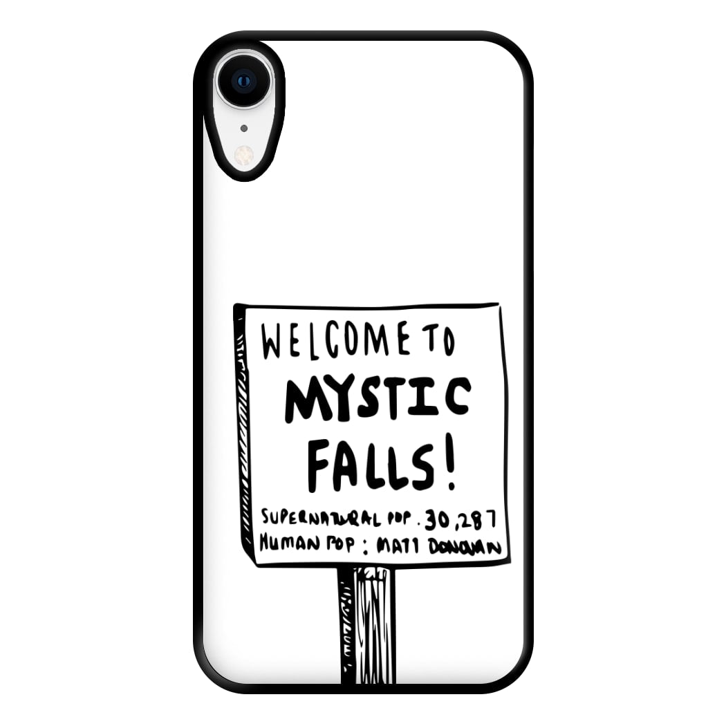 Welcome to Mystic Falls - VD Phone Case for iPhone XR