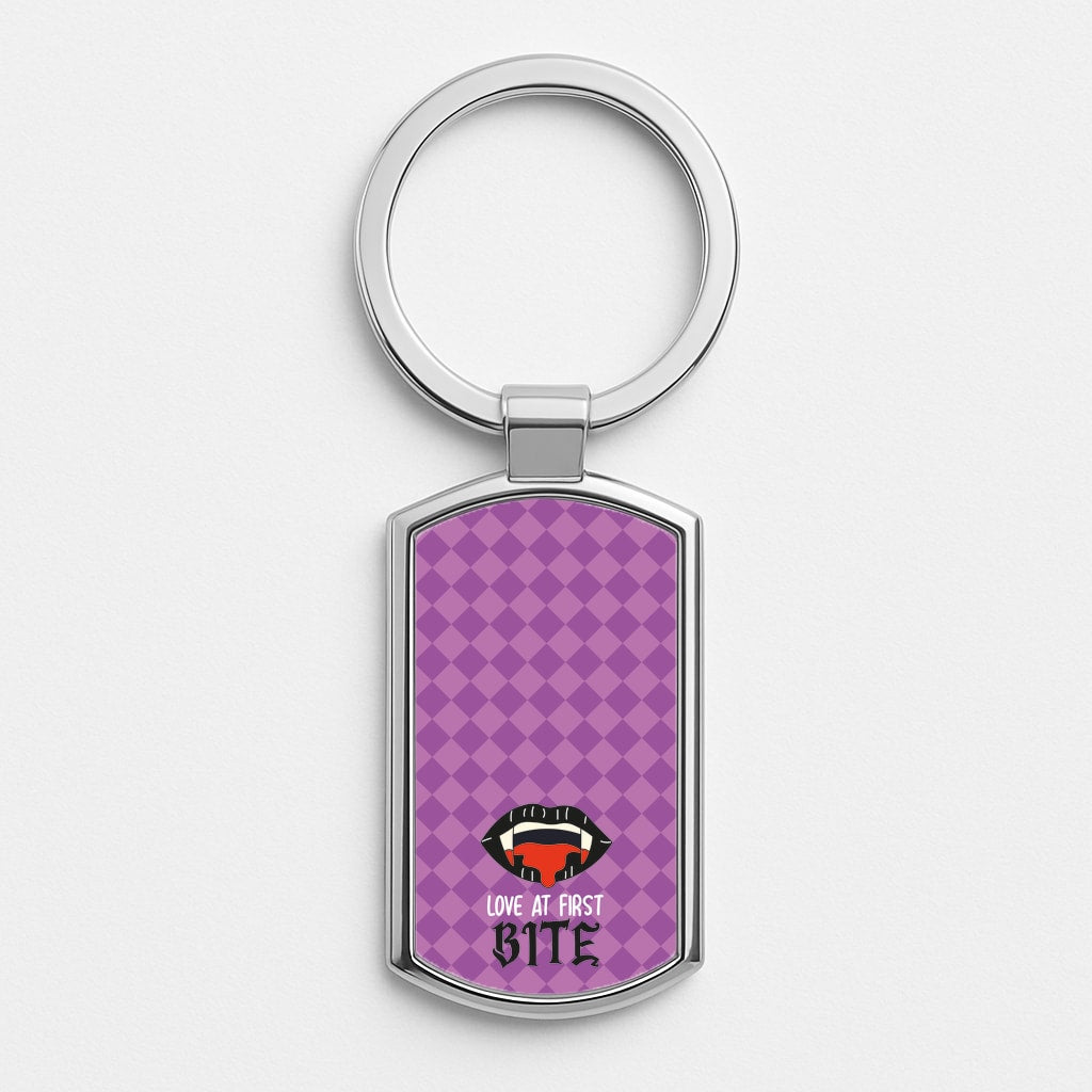 Love At First Bite - VD Silver Keyring