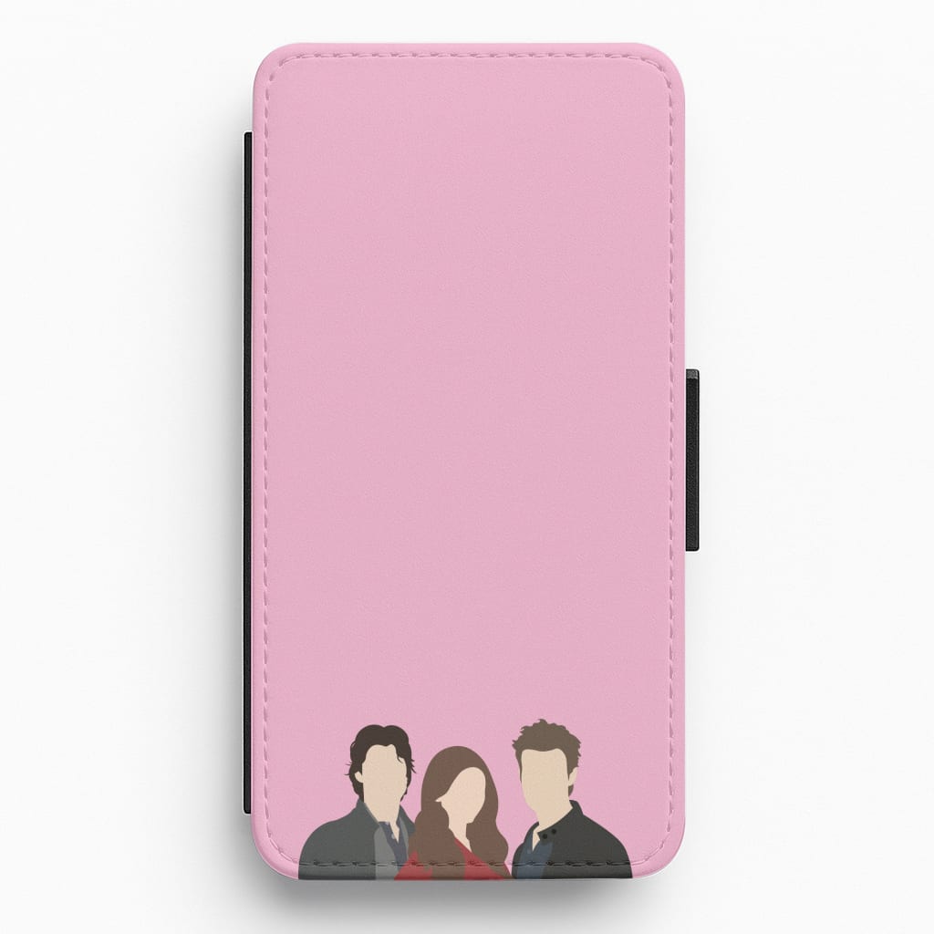 Elena, Damon And Stefan - VD Flip / Wallet Phone Case