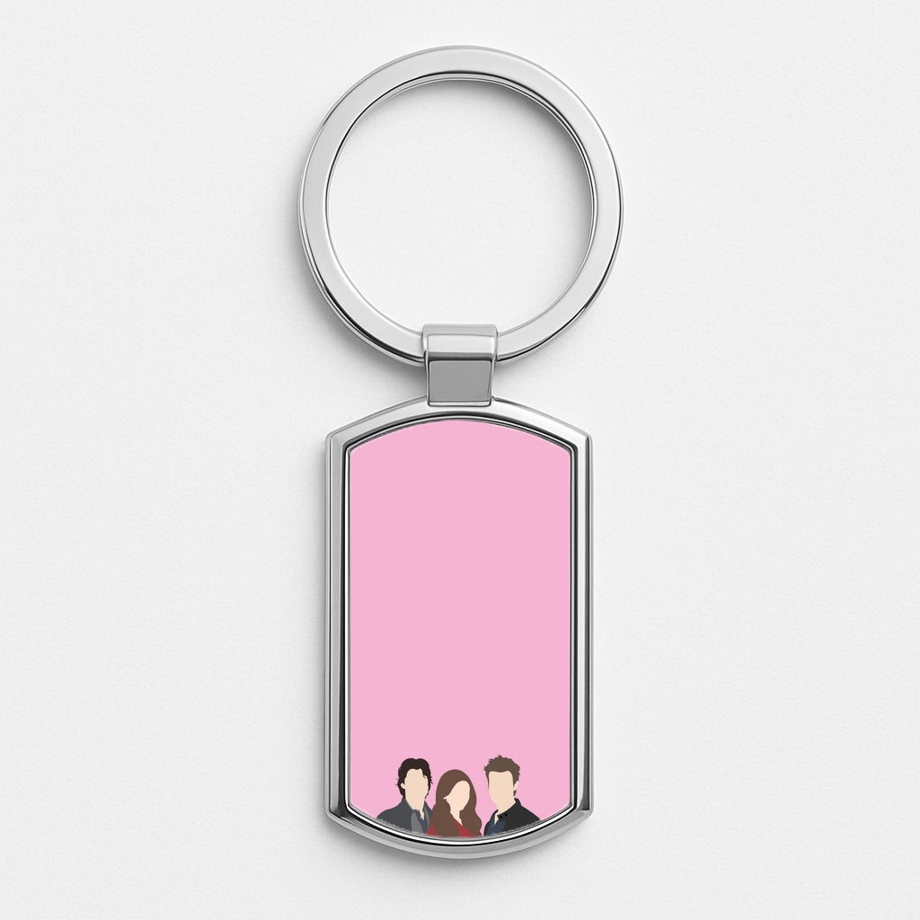 Elena, Damon And Stefan - VD Silver Keyring