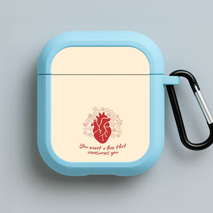 You Want A Love That Consumes You - VD Blue AirPods Case