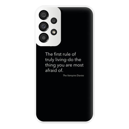 The First Rule Of Truly Living - VD Phone Case for Galaxy A33