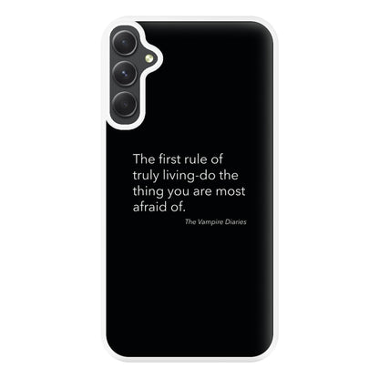 The First Rule Of Truly Living - VD Phone Case for Galaxy A34