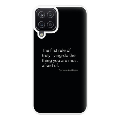 The First Rule Of Truly Living - VD Phone Case for Galaxy A12