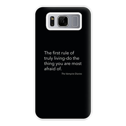 The First Rule Of Truly Living - VD Phone Case for Galaxy S8 Plus