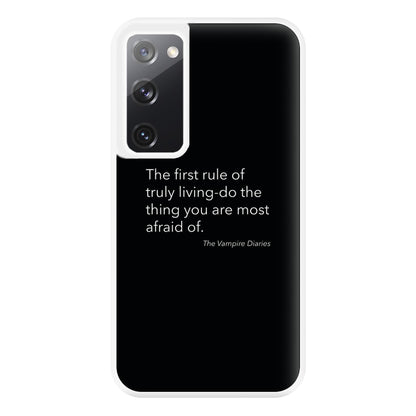 The First Rule Of Truly Living - VD Phone Case for Galaxy S20FE